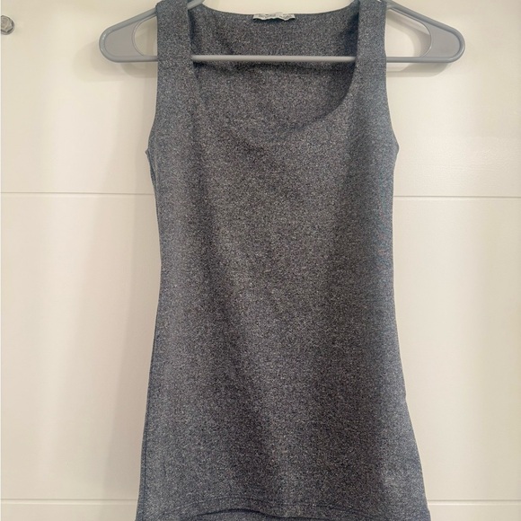 Zara Women's WB Collection Gray Scoop Neck Tank Top Small Stretch. Worn once. - Picture 1 of 3
